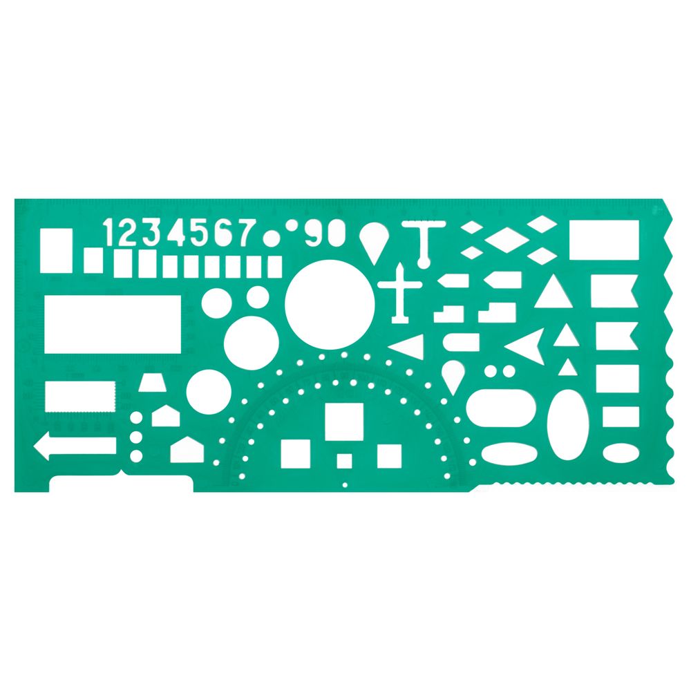 Линейка офицерская гибкая, 20cм, зеленая, Стамм