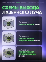 Лазерный уровень / нивелир 3D (12 линий, зеленый луч), кейс-сумка в комплекте