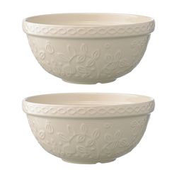 Миска кремового цвета с рельефным узором Ягоды Тайги из коллекции Russian North, 1,5 л