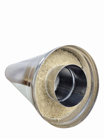 Дымоход сэндвич Ф110(430/0,5)х200(430/0,5) Д=1000мм (Коракс)