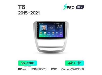 Магнитола Teyes SPRO Plus 6-128 JAC T6 1 2015 — 2021 9.0"