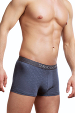 Классические боксеры из ажурного рибана (Размер: M) (Цвет: темно-синий)