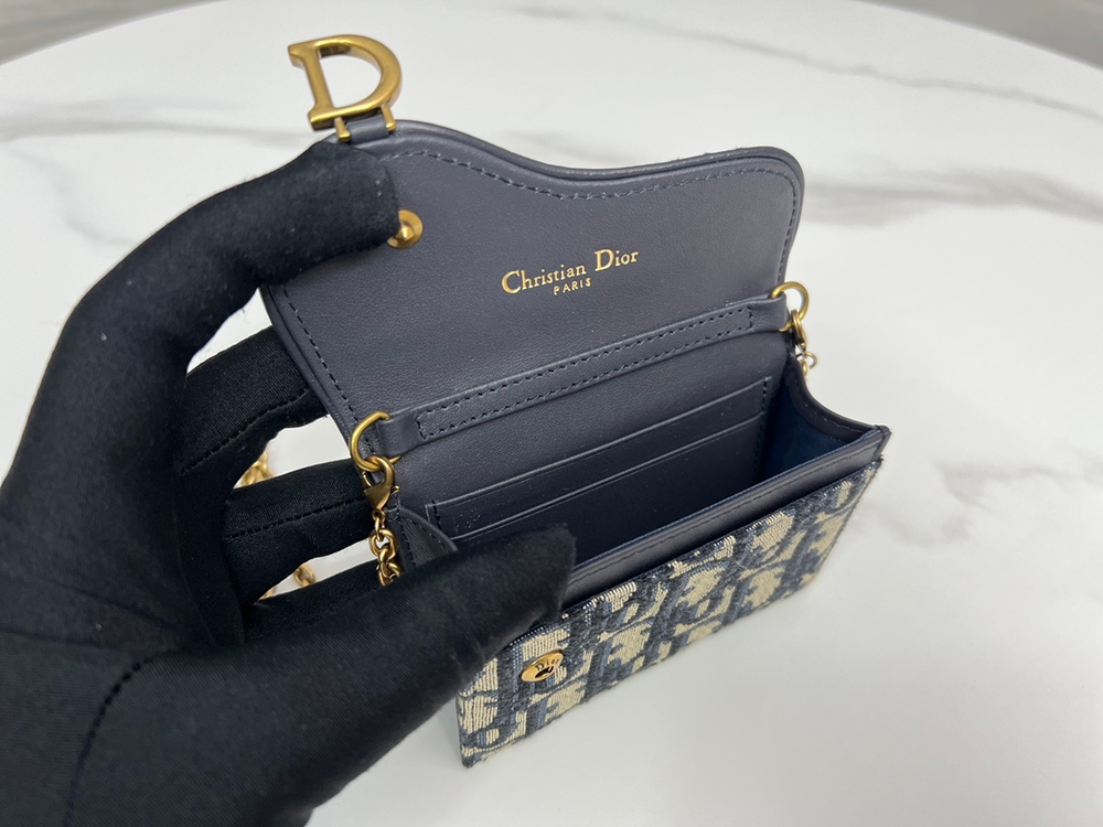 Christian Dior Card Holder With Chain