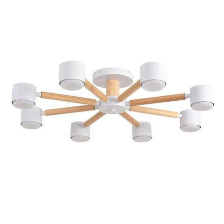 8306/8C COMFI LN26 333 белый, дерево/металл Светильник потолочный GX53 LED 8*7W 220V VUDI