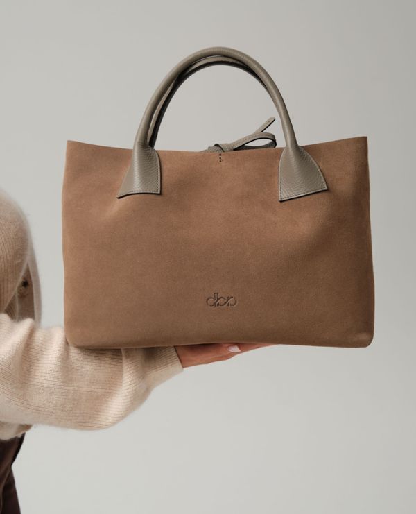 Замшевая сумка Iris DBR 31372 серо-коричневый