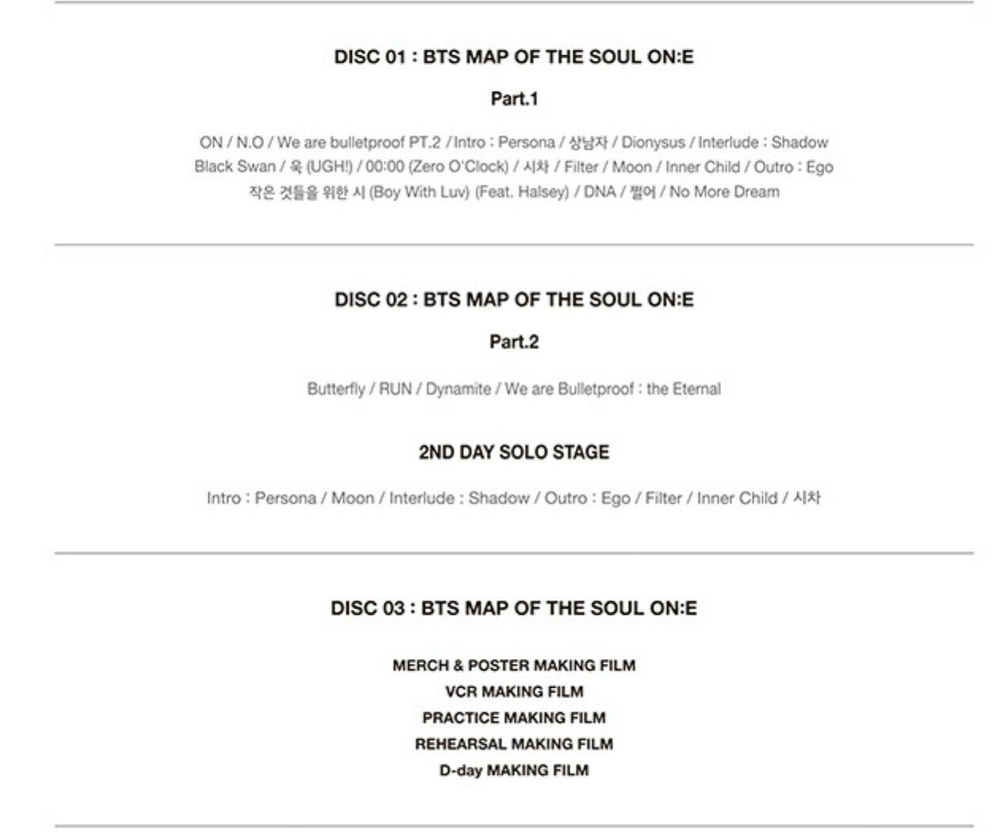 BTS - MAP OF THE SOUL ON:E Blu-ray