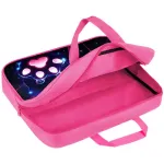 Папка с ручками А4, Brauberg, широкая, Pink lava, ткань, молния