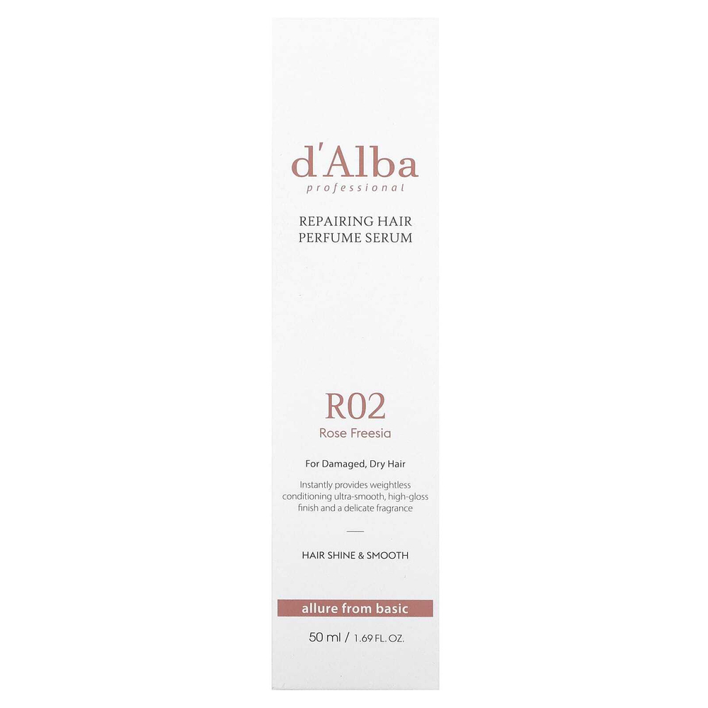 d'Alba, Professional, восстанавливающая сыворотка с парфюмом, R02 розовая фрезия, 50 мл (1,69 жидк. унции)