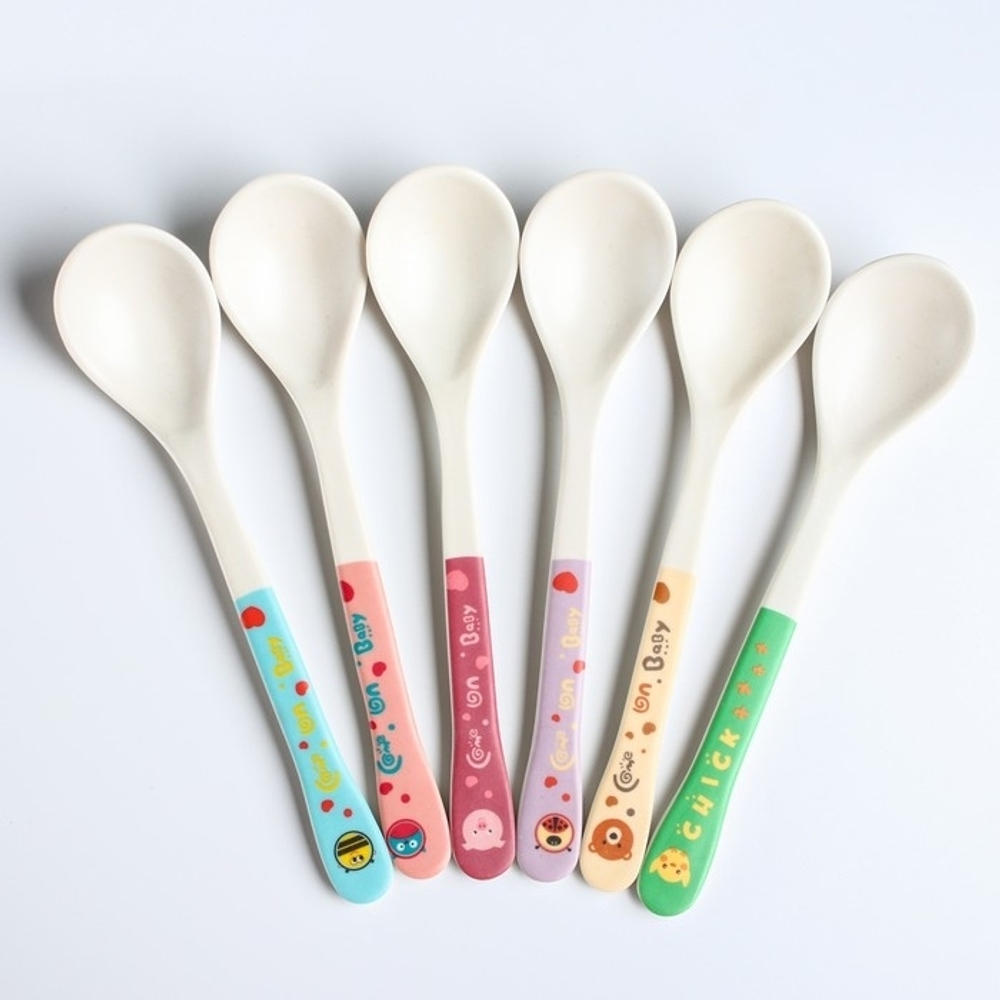 3973786 Ложка детская «Мишка», для кормления из бамбука