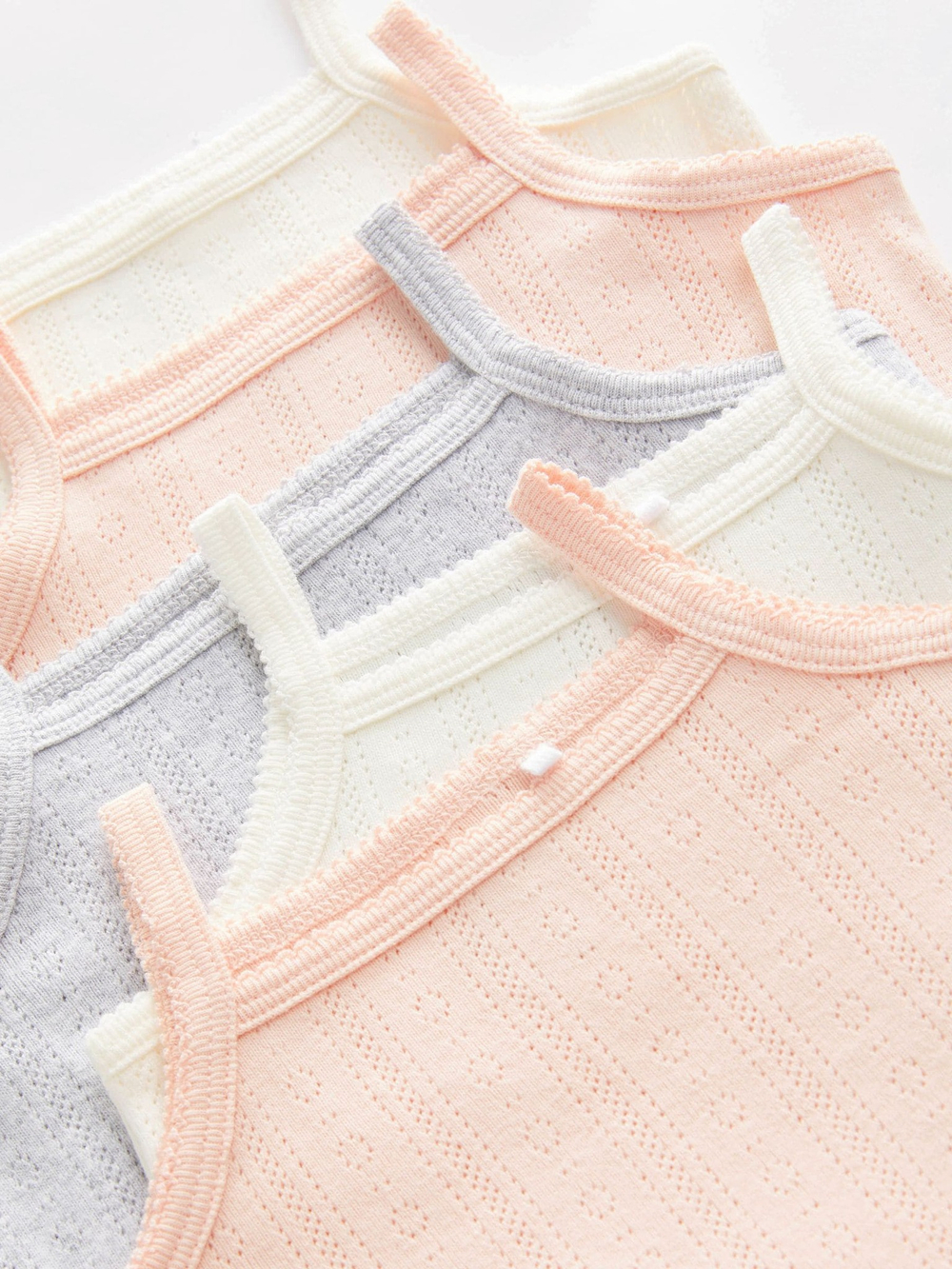 Боди без рукавов для малышей Next N35-575, 5 шт., Бежевый, Розовый