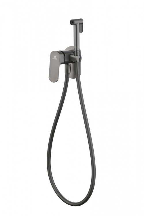 06157-Q Смеситель встраиваемый с ГИГ. душем (ГРАФИТ) GANZER (10/1шт)