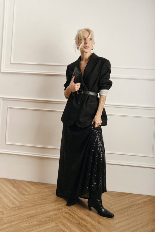 Юбка с пайетками