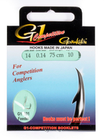 Крючки с поводком Gamakatsu Booklet FEEDER G1-101 размер 14/0, 14мм 75см (упк.10шт.)