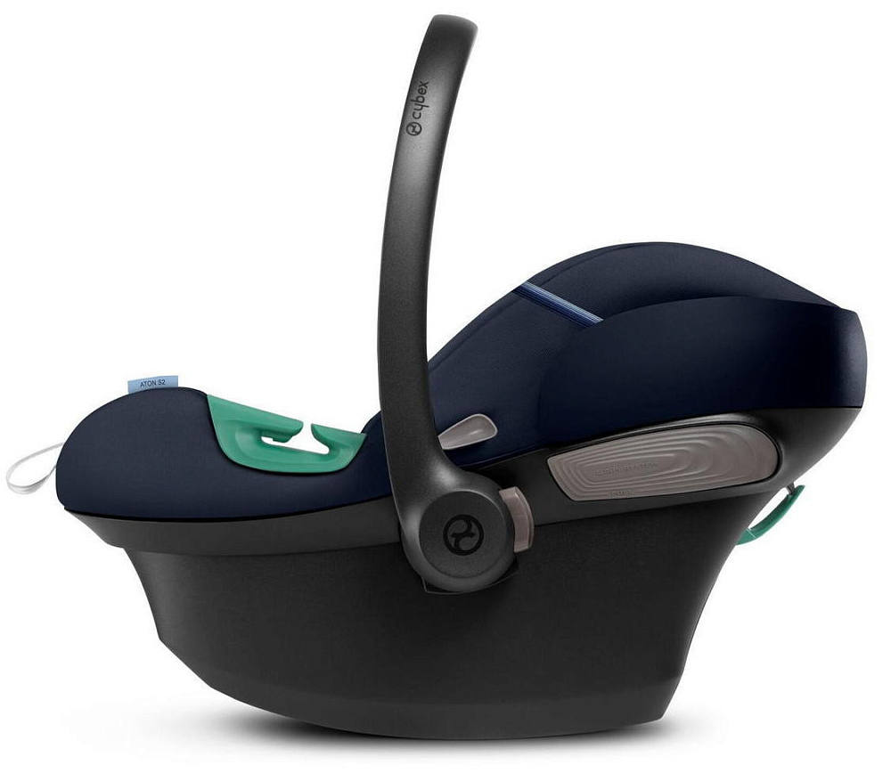 Коляска Cybex Coya Rosegold Frame Aton S2 i-Size Ocean Blue Mirage Grey с дождевиком и бампером