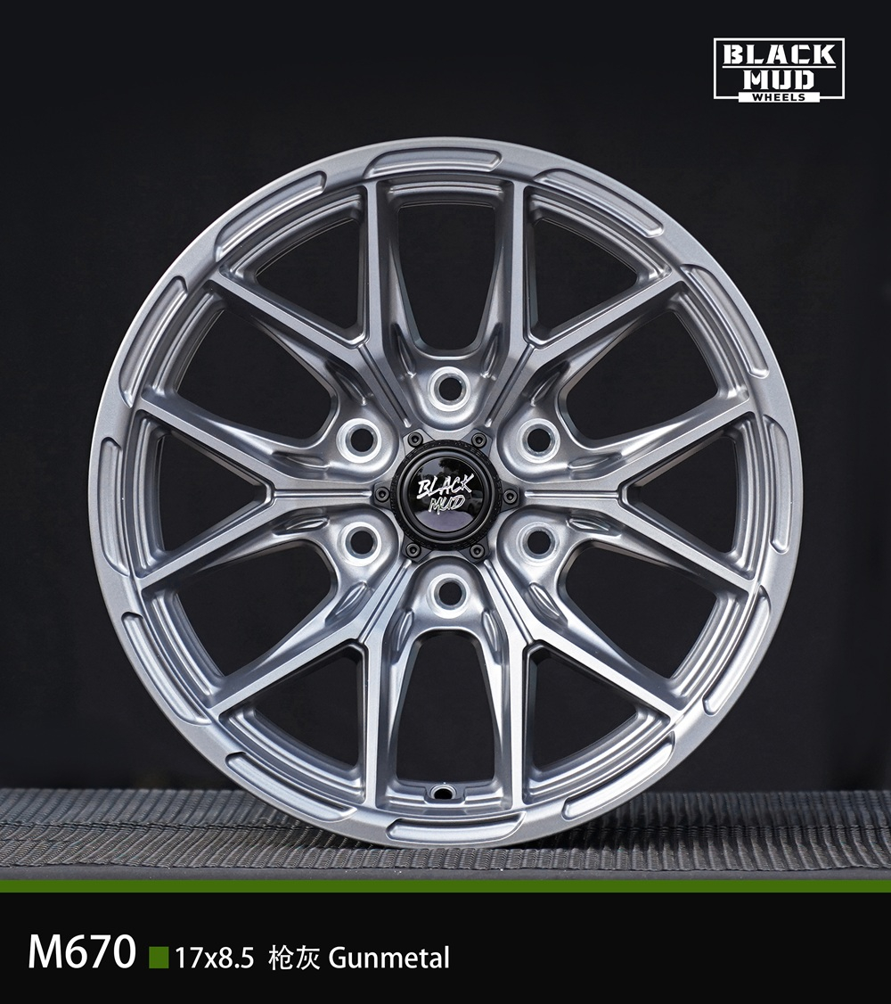 Диск колёсный литой BLACK MUD M670 R17 8.5 ET0 Matte Gunmetal