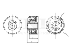 Ролик с натяжителем ремня ГРМ UNIO TNS-10217