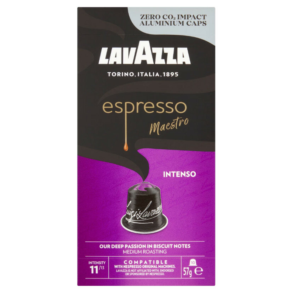 Кофе в капсулах Lavazza Espresso Maestro Intenso, 10 капсул для кофемашин Nespresso (Лавацца)