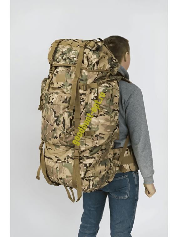 Тактический военный походный каркасный рюкзак 100 л Мультикам