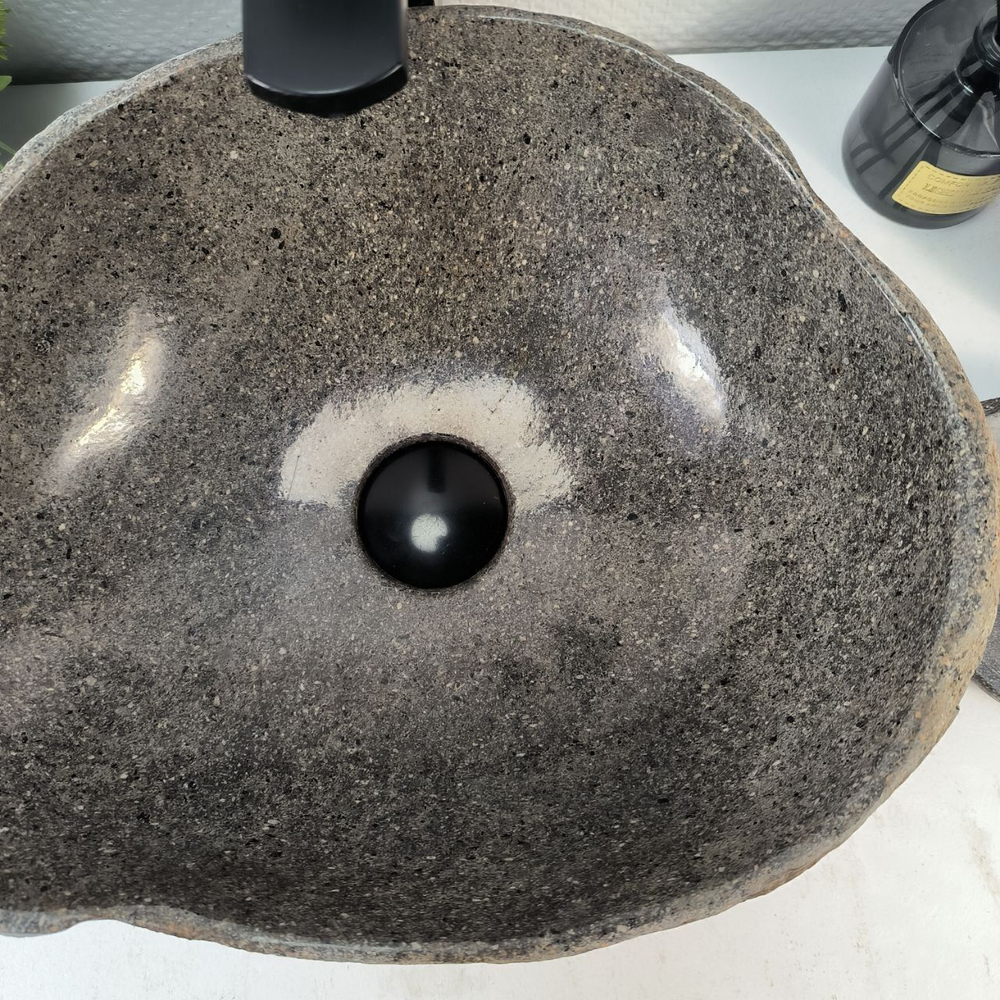 Каменная раковина из речного камня RS-05278 (41*32*15) 0861 из натурального камня