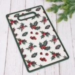 Доска разделочная пластиковая 37*23см «Зимний букет»