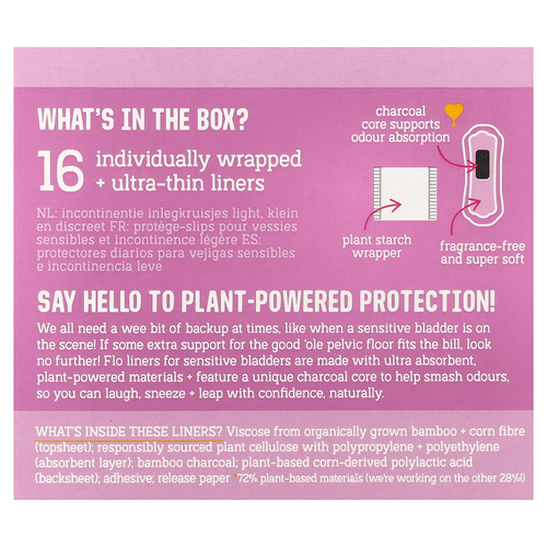 Here We Flo, прокладки, для чувствительной мочевого пузыря, ультратонкие, 16 шт.