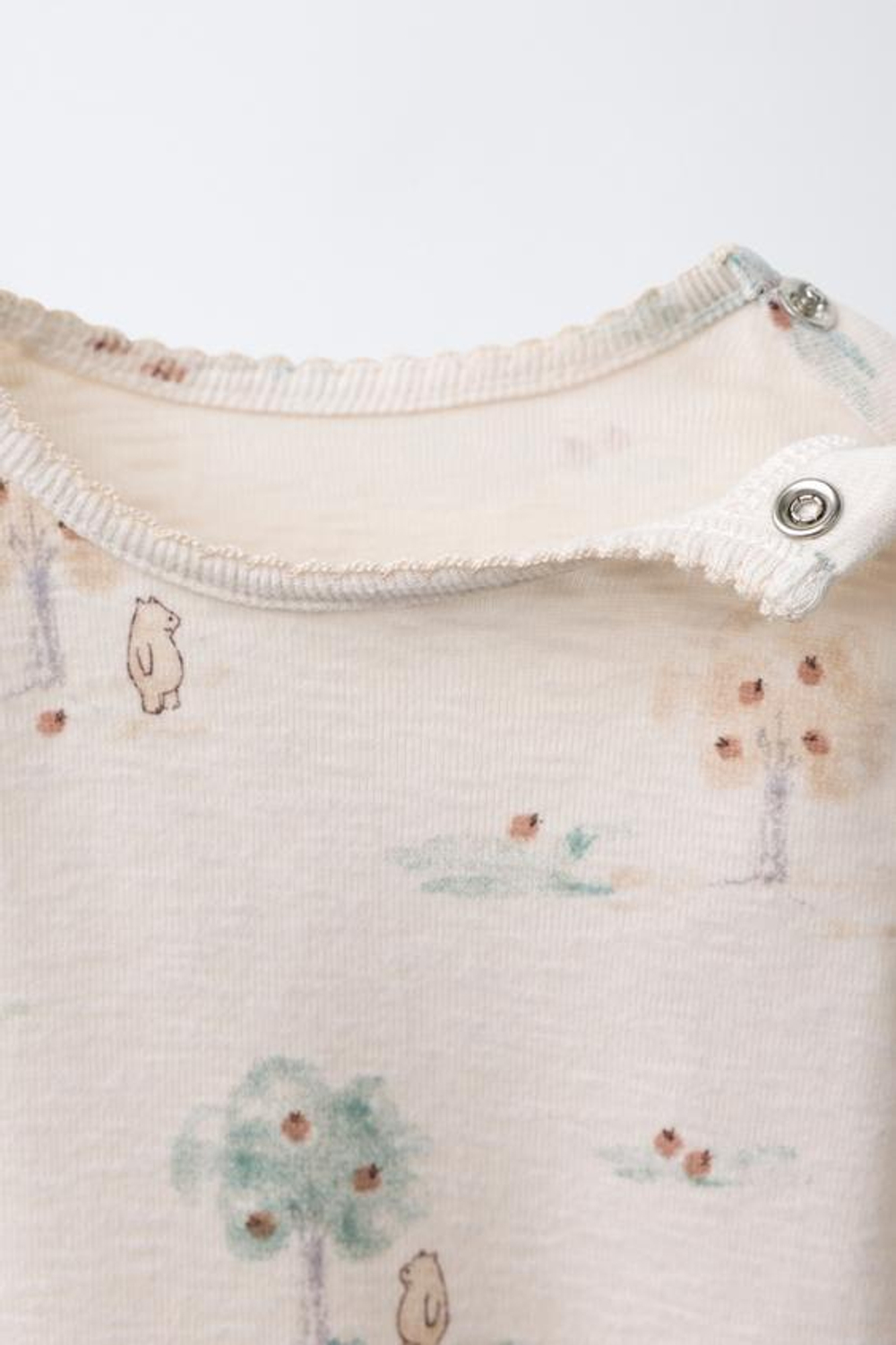 ZARA БОДИ С ПРИНТОМ «ЛЕС», ЭКРЮ