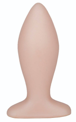 Телесная анальная пробка с широким основанием - 9 см. (Цвет: телесный)
