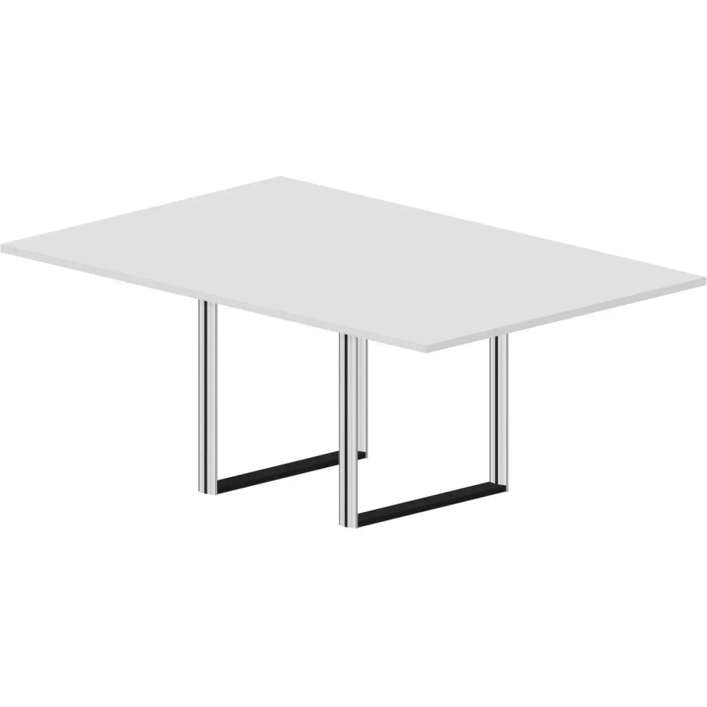 Стол Carre для совещаний Ш180 (меламин) Белый/Хром OC180BL