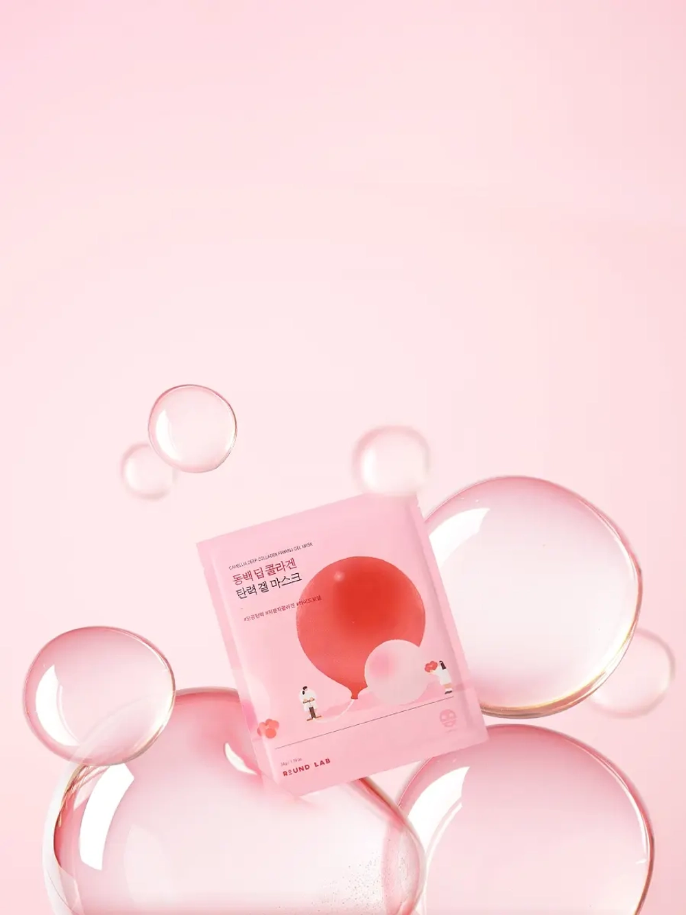 Round Lab Гидрогелевая маска с экстрактом камелии и коллагеном Camellia Deep Collagen Firming Gel Mask 34 гр х 4 шт