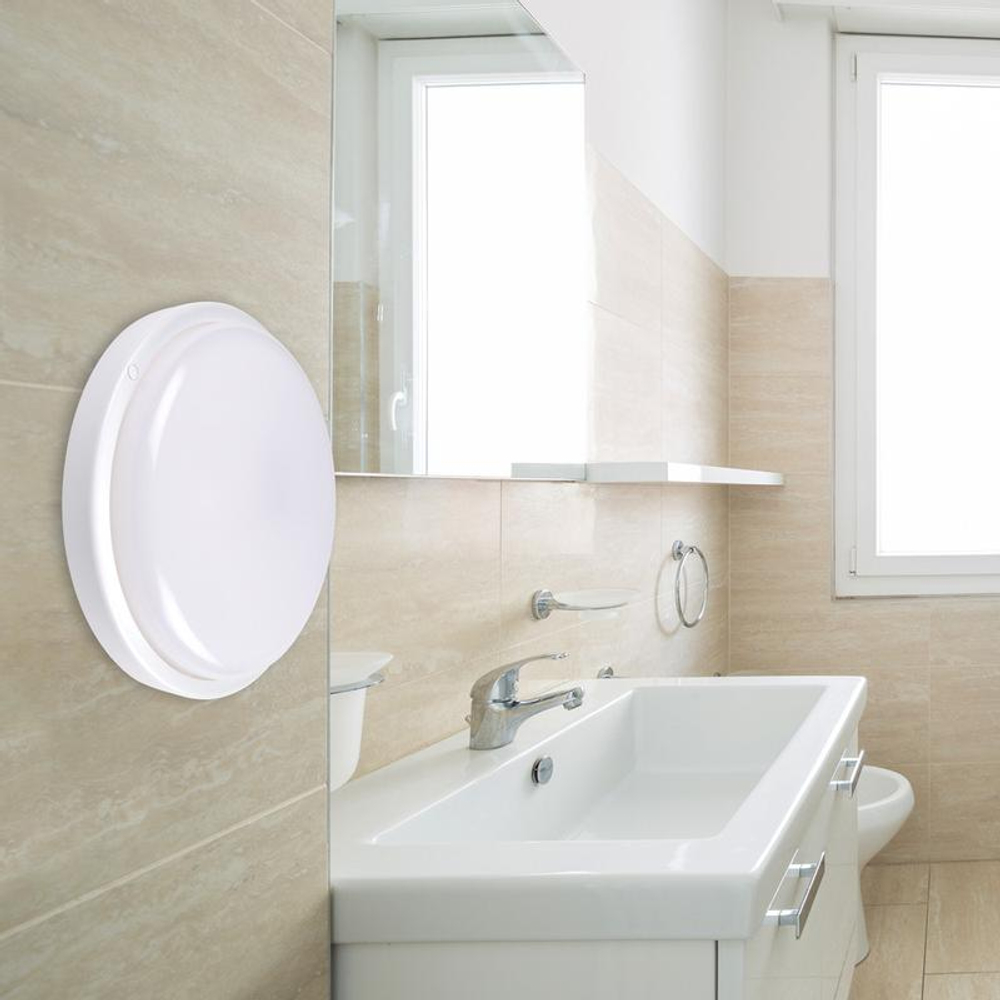 Светильник светодиодный "Банник" PBH-PC2-RA 18Вт 4000К IP65 ЖКХ ДБП кругл. пылевлагозащ. бел. Pro JazzWay 5003507A