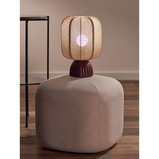 Лампа настольная texture rib, 27х39 см, вишневая/бежевая