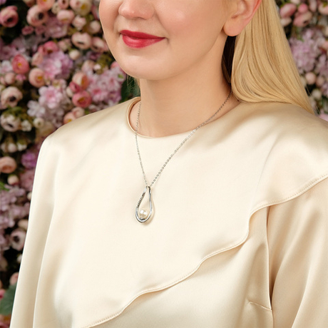 "Эол" подвеска в серебряном покрытии из коллекции "Жемчужная" от Jenavi