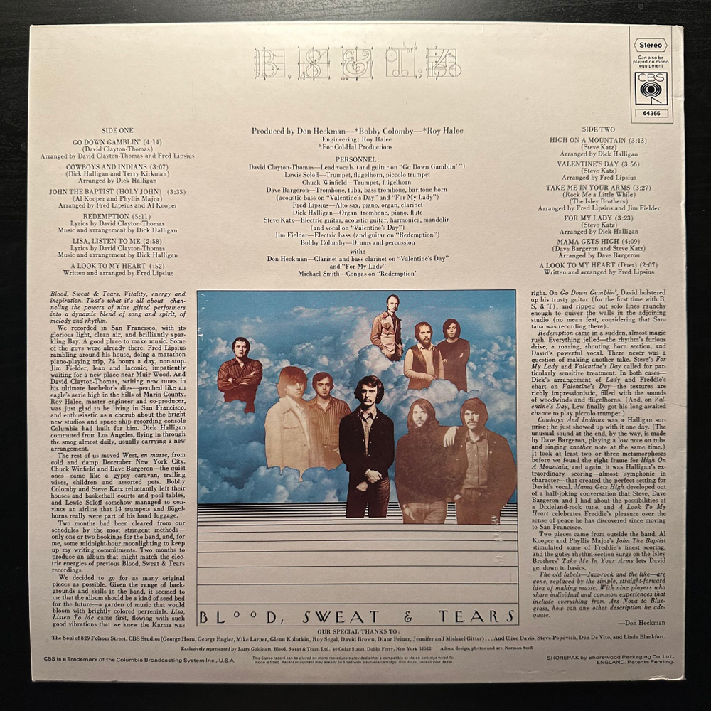 Blood, Sweat & Tears - B, S & T; 4 (Англия 1971г.)