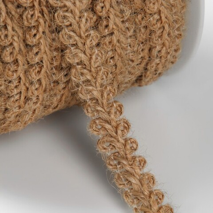 Тесьма декоративная холщовая шанель 10мм, бежевый