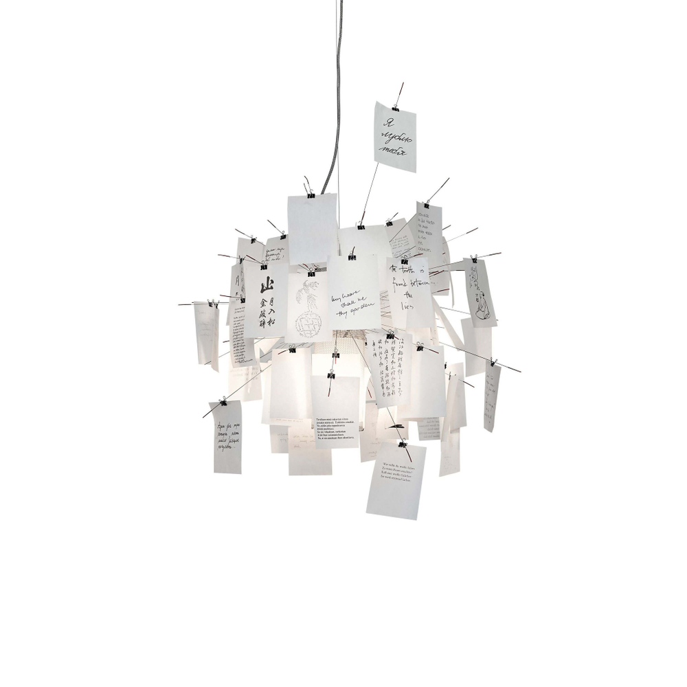 Pendant design lamp  Zettel'z by Ingo Maurer by Ingo Maurer (White)