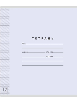 Набор тетрадей ТЕТРАДКИН, частая косая линия 5 мм, 12 л, цвет обложки - лаванда, 10 шт