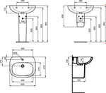 Полуколонна с крепежом Ideal Standard TESI T033401