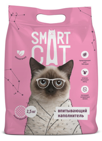 Smart Cat наполнитель впитывающий наполнитель, средняя фракция 5кг