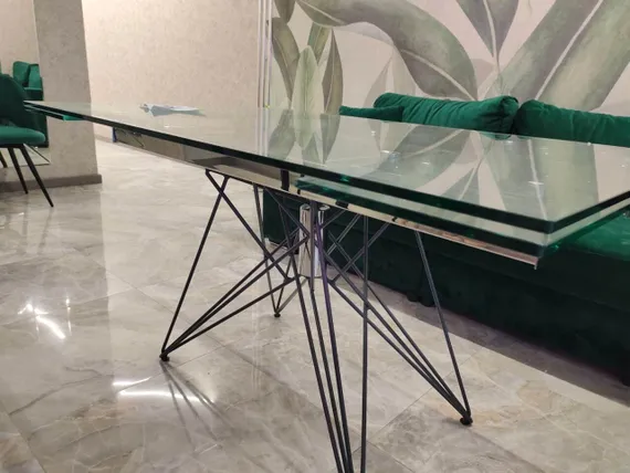 Стол раздвижной Everest 160-220х90 см, закаленное стекло