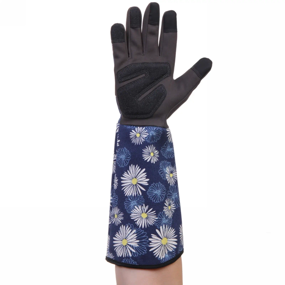 Перчатки полиэстер для защиты от роз «Golden rose-Ромашки» с удлиненными рукавами