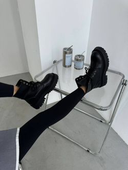 Ботинки женские натуральная кожа артикул 355 цвет "чёрный"