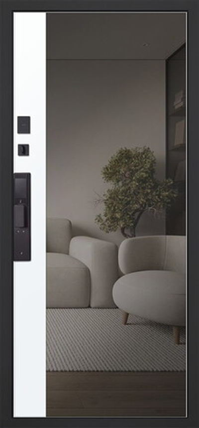 Стальная дверь "Авангард" с зеркалом (биометрический замок)