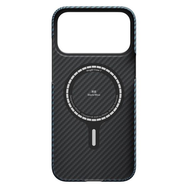 Чехол Pitaka Edge Case для iPhone 17 Pro, Синий | Black/Blue