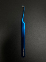 Пинцет № 36 Lashexpress Г 90 7мм синий с лазерным напылением