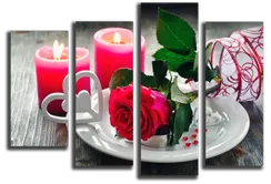 Модульная картина "Свеча любви"