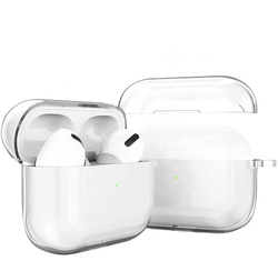 Чехол из силикона прозрачный с карабином для футляра наушников AirPods Pro, Crystal Series Case