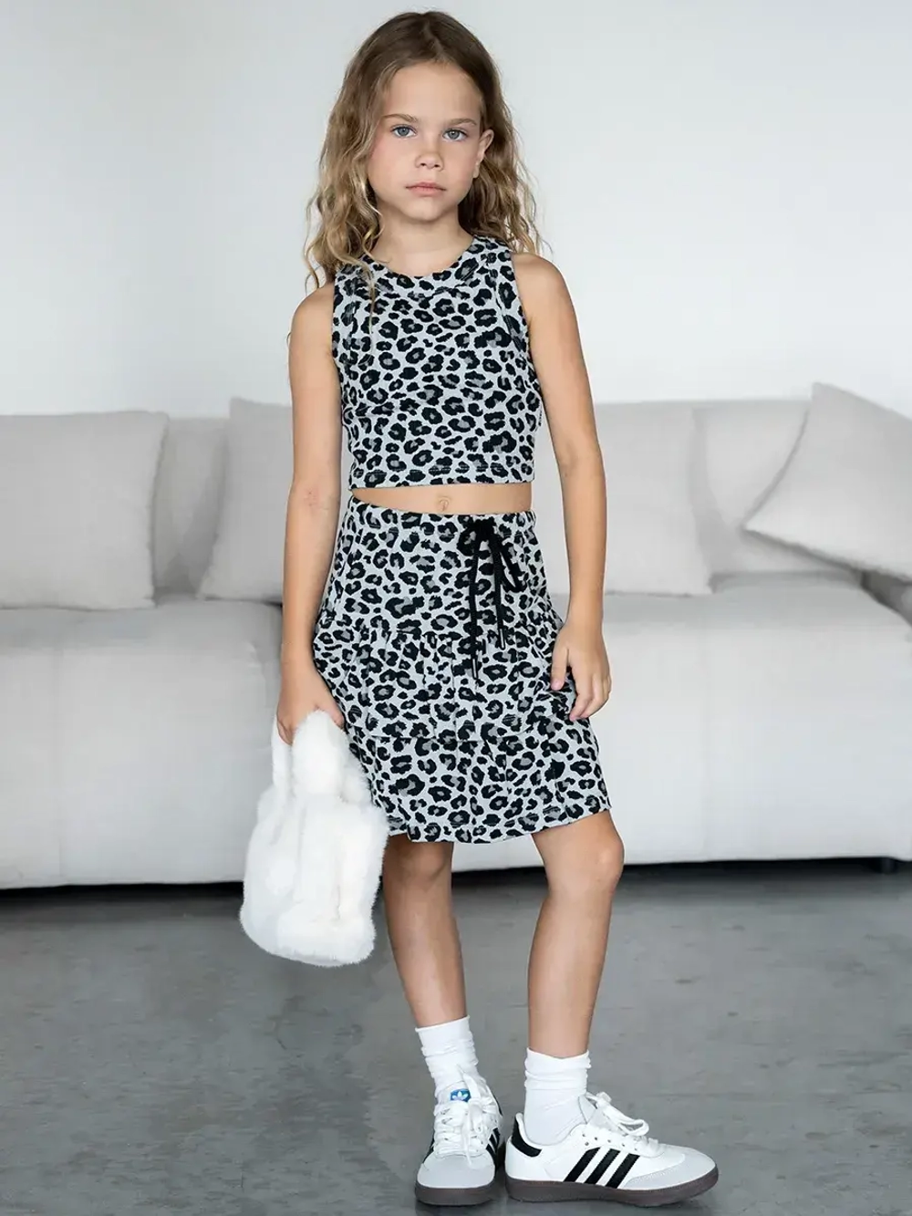 Летний кроп топ трикотажный детский