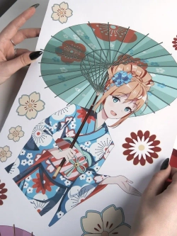 Наклейки аниме большой набор виниловых интерьерных стикеров