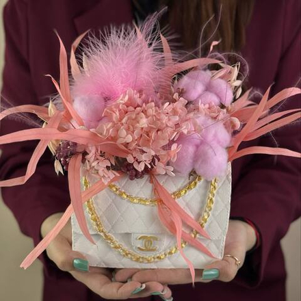 Сумочка с сухоцветами "Розовая"