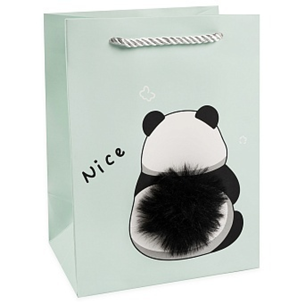 Пакет подарочный, Пушистые хвостики, Дизайн №3, 24,5*19,5*9,5 см, 1 шт.